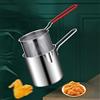 Zankie Friggitrice in Acciaio Inossidabile, Friggitrice Piccola A Risparmio D'olio in Stile Giapponese con Filtro, Friggitrice per Olio Profondo per Friggere Cosce di Pollo, Patatine Fritte