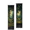 PLIGREAT Confezione da 2 Arazzo Verticale Con Nappe Foresta Magica Tranquility Path Arazzo Estetico per Camera da Letto Soggiorno Decorazione Domestica Lunga Arte Sottile