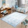 TAPISO Emma Tappeto Gioco Bambini Antiscivolo Lavabile in Lavatrice Design Stampato Morbido Motivo Astratto Mosaico Azzurro Colorato Sala Giochi Cameretta Stanza Bambini 140 x 200 cm