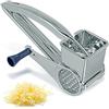 Metaltex - Grattugia fine a manovella, per Noci, Cioccolato e Formaggi, Colore: Argento