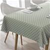 Home Direct Tovaglia Cerata in PVC, Lavabile, Copritavolo, Protezione Stelle, Verde Salvia, 100 cm X 140 cm,