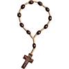 ZHOUYQX Rosario cattolico con Pendente per rosari, Perline di Legno, Battesimo, Comunione, Dito, caffè