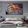 ADOHOME Quadro su tela Roma Colosseo Italia famosa città edificio poster e stampa artistica da parete immagine per soggiorno decorazione 80 x 160 cm senza cornice