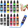 Alaoo 12 Pezzi Penne per Candele, 30ML Penne per Candele Colorate,A | Set di Penne Candela, Sicuro e non tossico, Include Adesivi e Spugna, Adatto per Dipingere, Cartone, Tessuto e Vetro