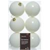 Kaemingk Set di 6 palle di Natale Alara Bianco