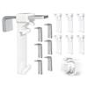 AOYEGIC 6 pezzi supporto a morsetto per tenda avvolgibile Klemmfix,tenda avvolgibile doppia in metallo,supporto a morsetto,senza foratura per incollaggio,per all'anta fissa della finestra in PVC