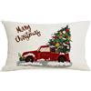 Oneshlee Federa per cuscino natalizia 30x50, federa decorativa per albero di Natale, federa per cuscino natalizia, decorazione per cuscino natalizia, cuscino decorativo invernale, decorazione per