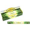 Tulasi - Bastoncini di incenso (Cannabis), confezione da 20 bastoncini esagonali