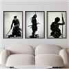 IUNTWEIE Dipinti su tela Bushido giapponese, poster di guerrieri giapponesi, dipinti su tela in bianco e nero per l'arredamento del soggiorno, senza cornice (3X40X60, Bushido-1)