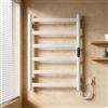 SWHC Scaldasalviette Elettrico Bagno, Termoarredo Elettrico Bagno con Display LED, 175W, Radiatore Scaldasalviette Elettrico, Temperatura Regolabile 46-70 °C e Timer 0-9 H, IPX4, 6 Barre