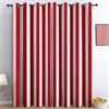 Generic Tende Oscuranti per Interni 2 Pannelli 140x280 cm con Occhielli, Tende Strisce Rosse e Bianche Stampate Strisce Verticali per Camera da Letto, Soggiorno, Termiche Isolanti A-2718