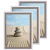 lincoolart Cornice portafoto DIN A4, in legno bianco, formato A4, 21 x 30 cm, cornice in legno, set da 3 pezzi, con vetro acrilico infrangibile, per disegni di bambini, foto, poster