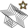 PUYUKO 6 Stelle in Metallo da Decorare, Stelle in Filo Metallico, 20 cm | PUYUKO Stelle in Filo Metallico per Ghirlande Natalizie, Addobbi e Decorazioni Natalizie Fai da Te, Nero