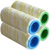 Yeeliv Set di 4 spazzole a rullo in microfibra per Kärcher FC3, FC5, FC7, FC3D, spazzola a rullo per aspirapolvere, set di rulli multi-superficie, giallo