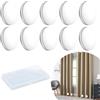 dogmoon Pesi magnetici per tende da doccia, 10 pezzi, con scatola, magneti per tenda da doccia da 4 cm, non arrugginiscono mai, magneti per tende da esterno per tende da doccia, tovaglie (bianco)
