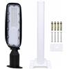 A2ZWORLD Lampione LED 150W 15000LM, Corpo Orientabile 45°, Bianco Freddo 6500K, Armatura Stradale IP65, Con Staffa Da Muro Incluso, 515X160mm, Palo Ø76mm