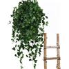 BEAZOOM Edera artificiale a forma di rampicante, 130 cm, verde, per | Ghirlanda di edera artificiale da appendere alla parete, 130 cm, realistica, per casa, ufficio, decorazione di nozze
