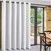 DWCN Tenda divisoria oscurante H213 x 254 cm, tenda termica extra larga, da appendere, divisoria, opaca, per soggiorno, tenda con occhielli, 1 pezzo, grigio e bianco