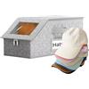 Generico Organizzatore Cappelli | Contenitori Impilabili Portacappelli Con Capacità 24 Per Unità,Contenitore con Coperchio Trasparente per Organizzazione Armadio
