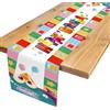 Alyxen Runner per Tavola Compleanno | Runner Tavola Happy Birthday | 183x33cm Tovagliolo Runner per Feste di Compleanno Adulti & Bambini | Lavabile & Riutilizzabile