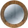 Lupia - Specchio da Parete Rotondo, MIRROR FANTASY OLD WOOD, Cornice Stampata in Legno, Ideale per Ingressi e Camere, Decorazioni Parete Eleganti, diametro 65 cm