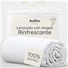 Bambaw Lenzuolo angoli 90x190 cm bambu, Altezza fino a 35 cm, Lenzuola estive e fresche, Biancheria da letto morbida ed elegante, Lenzuolo di bambu in tessuto traspirante (Bianco)
