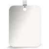 Werownsgso Specchio da doccia con gancio, 20 x 25 cm, antiappannamento, specchio da barba, da appendere, specchio portatile, adatto per il bagno