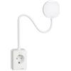 SEBSON Lampada da Lettura a LED, Lampada da Presa con Connessione USB-C | Dimmerabile, Collo d'Oca Flessibile, Bianco Neutro 4.000K, 420lm - Lampada da Comodino Bianca