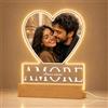 witfox Regalo Anniversario Personalizzato per Lui e Lei, Lampada con Foto Personalizzata, Cornice Fotografica in Acrilico, Regalo Romantico per Fidanzato Fidanzata, Coppia