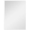 HOMCOM Specchio Bagno Parete Rettangolare con Ganci 60x80 cm Bianco | Specchio da Camera in Vetro e MDF