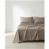 GAMUSI Set di lenzuola per letto da 90 x 190/200, 100% cotone, 3 pezzi, traspirante, morbido, colore grigio scuro