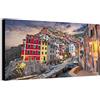 WALLAZZ Quadri Moderni Soggiorno Liguria - Genova, Sanremo, Alassio, Rapallo, Santa Margherita - 100% Made in Italy - Stampa HD su Tela Canvas - Quadro Camera da Letto - Qualità Artigianale - 60x120cm