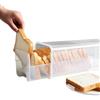 MLordoarf Contenitore Per La Conservazione Del Pane In Cassetta, Scatola Per Il Pane Trasparente Con Coperchio Ermetico, Dispenser Per Panini, 14x34 Cm