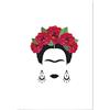Panorama Quadro su Tela Canvas Frida Kahlo 30x21cm - Telaio in Legno Incluso - Decorazione Murale