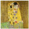 Posterlounge Il Bacio Poster | 50 x 50 cm di Gustav Klimt Giallo Quadri Decorazione per pareti