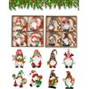 Drasohuija 24 Ciondoli Natalizi in Legno, Ornamenti Nani, Decorazione con Gnomo e Babbo Natale, Fai da Te per l'Albero di Natale