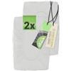 Emily´s Check 2 coprifedere elastici per cuscino cervicale, 30-35 x 45-50 cm, argento