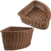 Abaodam Cesto angolare in plastica e rattan, 2 pezzi, cesti portaoggetti triangolari con dimensioni di 25 cm, per soggiorno e camera da letto, cesto portabiancheria stretto e organizer