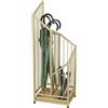 Vnook Portaombrelli in metallo, portaoggetti in metallo antiruggine con vaschetta raccogligocce, portaombrelli moderno for bastoni da passeggio, portaombrelli lunghi e corti, for casa, hotel, azienda(Gold,2