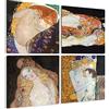 Giallobus - Quadri 4 Multi Pannello Art Board - Gustav Klimt - Le opere più Belle di Klimt - Raccolta 4 - Legno MDF - 29,7x29,7 - x 4 Pezzi