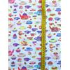 Generico Jersey tessuto elasticizzato 95% cotone 5% elastan, Jersey di cotone bambini, tessuto elasticizzato al metro, stoffa elasticizzata, maglina elastica al metro 100 cm x 150 cm, (Tazzine)