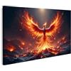 islandburner Quadro su tela, maestosa fenice del fuoco sorge dalla cenere, poster