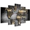 B&D XXL - Quadri Moderni Camera da Letto Grandi, Terra Mappamondo 225x112cm | Chiodi Inclusi, 5 Pezzi, Quadro Moderno, Murale Arte, Stampe da Parete, Resistenti Allo Sbiadimento, Produzione Europea