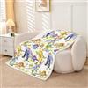 Homewish Coperta in Pile per Bambini Dinosauro Jurassic Animale in Peluche per Letto per Ragazzi e Ragazze Adolescenti Kawaii Dinosauro Coperta in Pile Vecchio Dino Sherpa per Camera da Letto