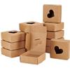 BENECREAT 30 PCS Scatole da Regalo con Cuore Vuoto Modello, Scatola di Carta 7.5x7.5x3cm Contenitore Superiore per Cioccolato, Biscotti, Artigianato, Gioielli, Scatoline Portaconfetti