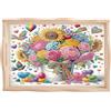 SHEGZHUC Diamond Painting - Vassoio da portata con fiori in vaso, 20 x 30 cm, in legno rettangolare