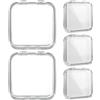 Hontaog Cinque Scatole Portaoggetti in Acrilico, Tra Cui Scatole per Cipria Cushion, Trasparenti, 7,5*7,5*1,5 cm, Adatte per Riporre Piumini da Cipria, Ciprie Cushion, Braccialetti e Piccoli Accessori
