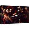 canvashop Quadri Moderni Soggiorno Caravaggio Cattura di Cristo 120x70 Cm Quadro Camera da Letto Stampe da Parete Su Tela Canvas Arte Famosi