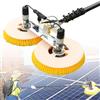 MLYYYDSS Strumento per La Pulizia del Pannello Solare, Spazzola Rotante per La Pulizia, Robot di Lavaggio Solare Fotovoltaico con Spruzzatore Automatico dell'Acqua 8M