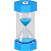 JINYUNMIN Clessidra, Timer a clessidra esagonale, Timer a clessidra in vetro, Timer da 30 minuti, per cucine, case e decorazioni riutilizzabile (blu)